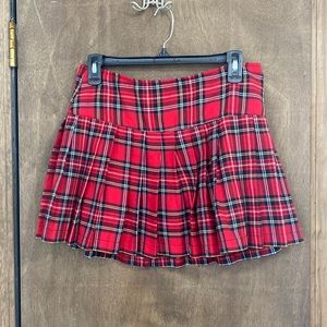 Pleated Skirt Plaid